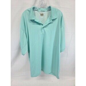 Columbia PFG omni-shade polo shirt men's xl xl aqua green vented outdoor